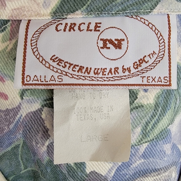 Circle N Western Wear by GPC Floral Vest SZ L - Picture 2 of 5